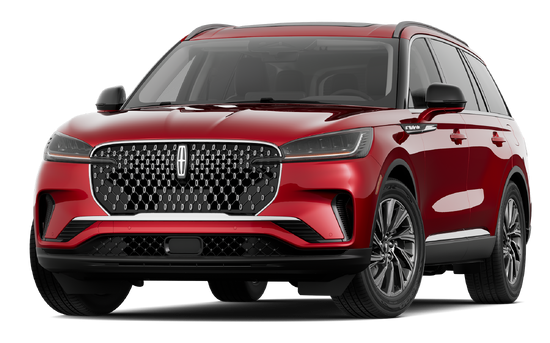 Red SUV with a sleek design, featuring a prominent grille and stylish headlights. The vehicle conveys a modern and sophisticated look.