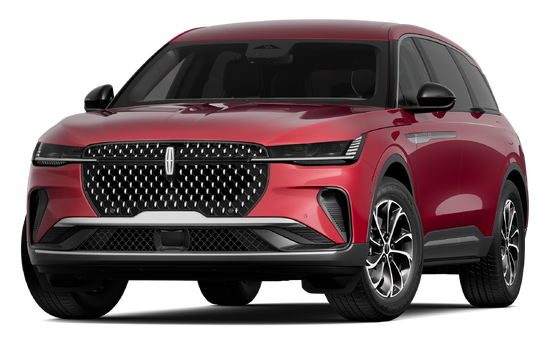 A sleek red SUV with a shiny, modern design, featuring a bold grille and stylish alloy wheels. The vehicle exudes sophistication and power.