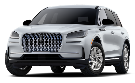 Silver SUV with a sleek design, large grille, and tinted windows, positioned slightly from the front. The car conveys luxury and modernity.