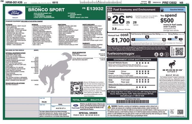 2023 Ford Bronco Sport Outer Banks