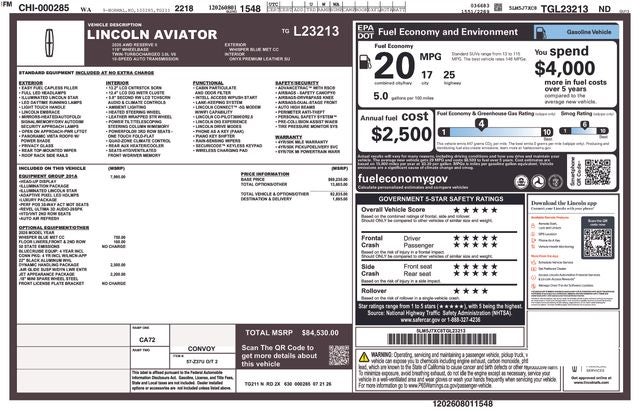 2026 Lincoln Aviator Reserve Premium