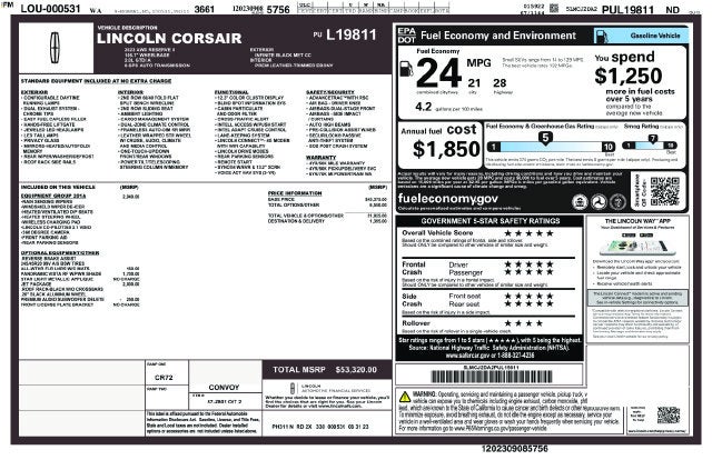 2023 Lincoln Corsair Reserve