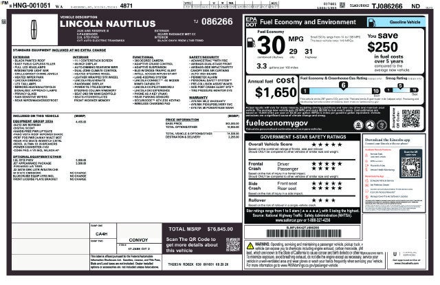 2026 Lincoln Nautilus Hybrid Reserve
