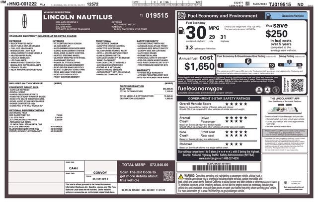2026 Lincoln Nautilus Hybrid Reserve