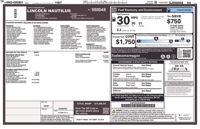 2025 Lincoln Nautilus Hybrid Reserve