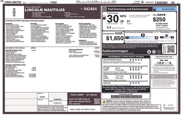2026 Lincoln Nautilus Hybrid Reserve