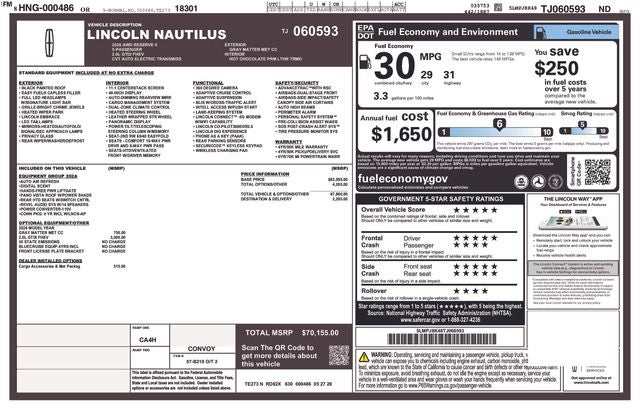 2026 Lincoln Nautilus Hybrid Reserve