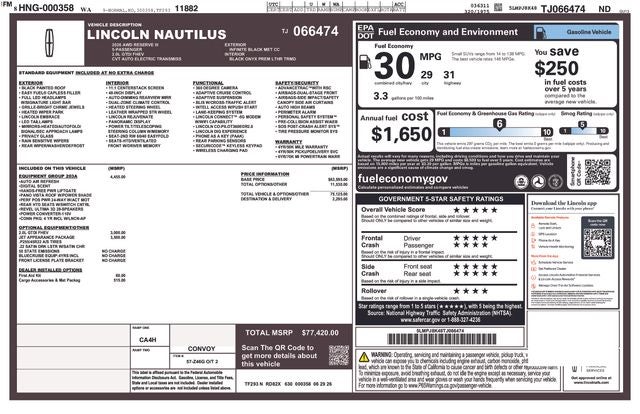 2026 Lincoln Nautilus Hybrid Reserve