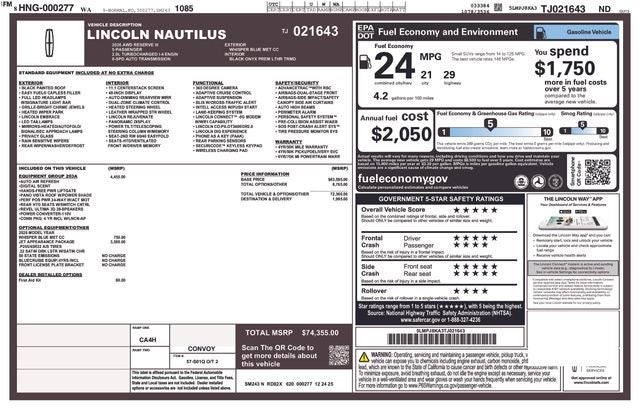 2026 Lincoln Nautilus Reserve