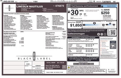 2026 Lincoln Nautilus Hybrid Black Label