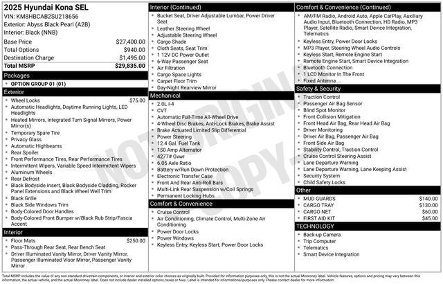 2025 Hyundai Kona SEL