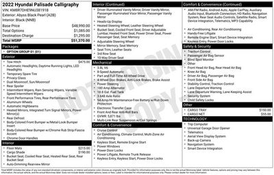 2022 Hyundai Palisade Calligraphy