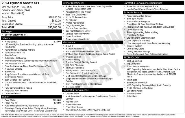 2024 Hyundai Sonata SEL