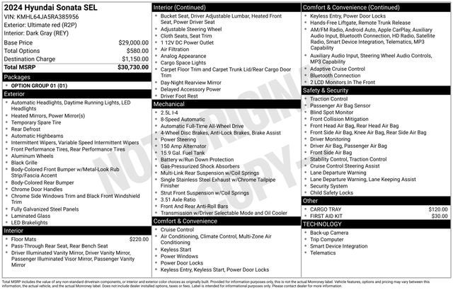 2024 Hyundai Sonata SEL