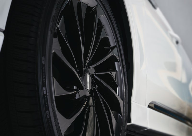 The wheel of the available Jet Appearance package is shown | Korum Lincoln in Puyallup WA