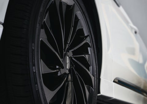 The wheel of the available Jet Appearance package is shown | Korum Lincoln in Puyallup WA