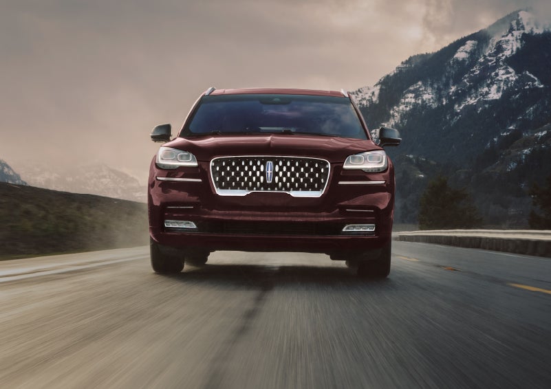 A 2024 Lincoln Aviator® SUV is shown in the Diamond Red exterior color. | Korum Lincoln in Puyallup WA