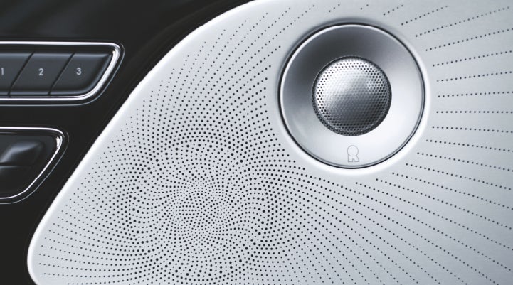 A stylish speaker cover of a 2024 Lincoln Aviator® SUV is shown | Korum Lincoln in Puyallup WA