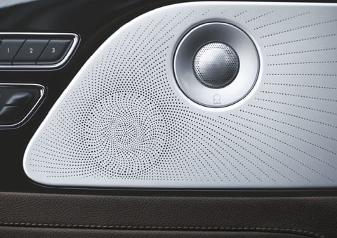 Two speakers of the available audio system are shown in a 2024 Lincoln Aviator® SUV | Korum Lincoln in Puyallup WA