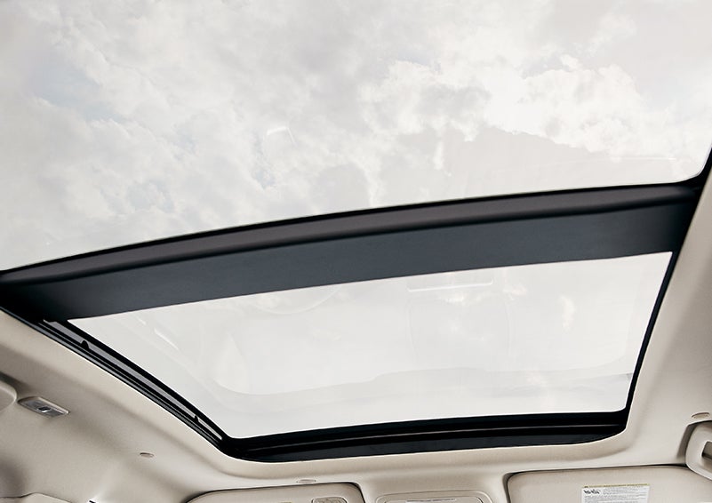 The available panoramic Vista Roof® is shown from inside a 2024 Lincoln Corsair® SUV. | Korum Lincoln in Puyallup WA