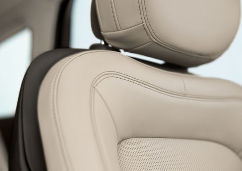 Fine craftsmanship is shown through a detailed image of front-seat stitching. | Korum Lincoln in Puyallup WA