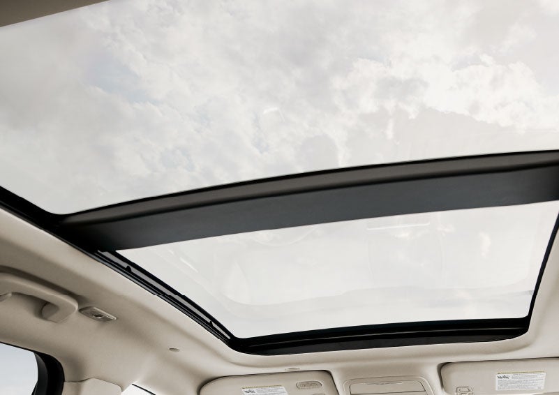 The available panoramic Vista Roof® is shown from inside a 2024 Lincoln Corsair® SUV. | Korum Lincoln in Puyallup WA