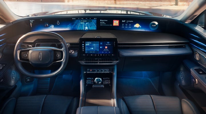 A large panoramic display is shown on the dashboard of a 2025 Lincoln Nautilus® SUV | Korum Lincoln in Puyallup WA