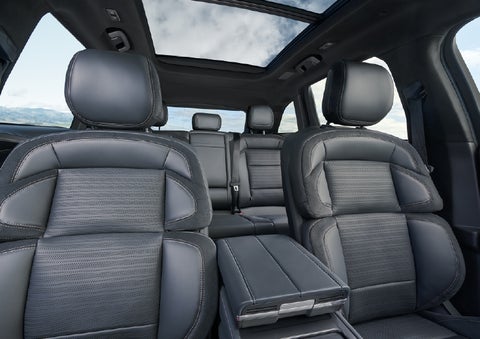 The spacious second row and available panoramic Vista Roof® is shown. | Korum Lincoln in Puyallup WA